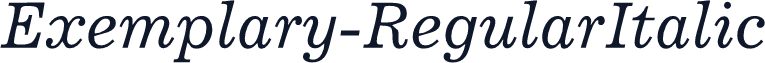 Exemplary-RegularItalic