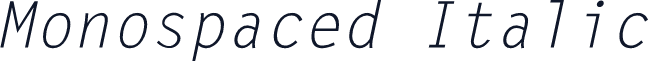 Monospaced Italic