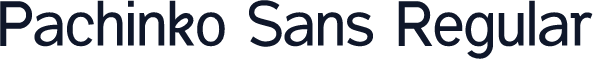 Pachinko Sans Regular