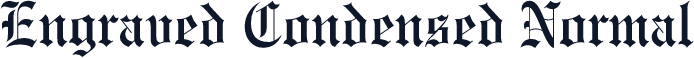 Engraved Condensed Normal
