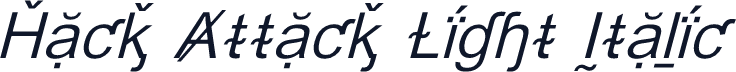 Hack Attack Light Italic