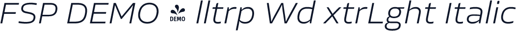 FSP DEMO - lltrp Wd xtrLght Italic
