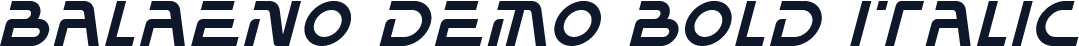 Balaeno Demo Bold Italic