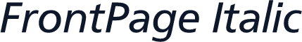 FrontPage Italic