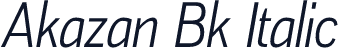 Akazan Bk Italic