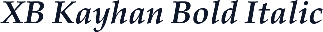 XB Kayhan Bold Italic