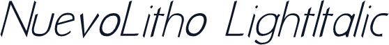 NuevoLitho LightItalic