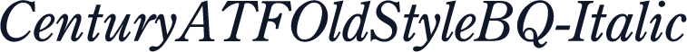 CenturyATFOldStyleBQ-Italic