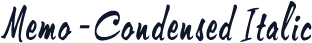 Memo-Condensed Italic