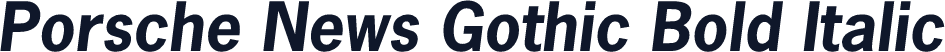 Porsche News Gothic Bold Italic