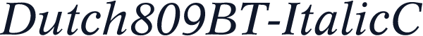 Dutch809BT-ItalicC