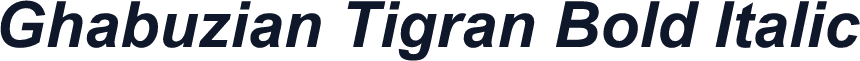 Ghabuzian Tigran Bold Italic