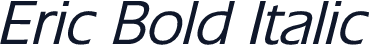 Eric Bold Italic