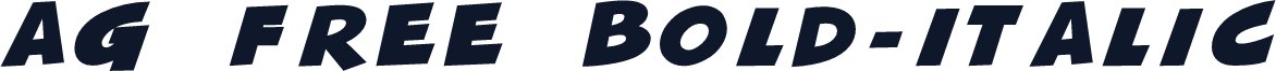 AG Free Bold-Italic