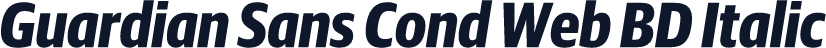 Guardian Sans Cond Web BD Italic