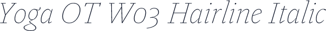 Yoga OT W03 Hairline Italic