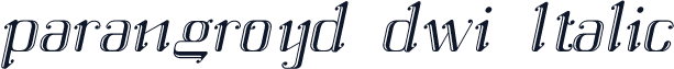 parangroyd dwi Italic