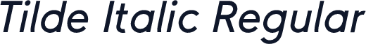 Tilde Italic Regular