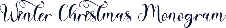 Winter Christmas Monogram