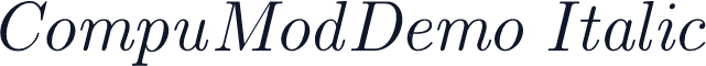 CompuModDemo Italic