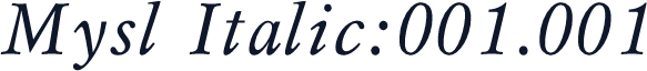 Mysl Italic:001.001