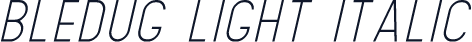 Bledug Light Italic