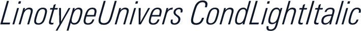 LinotypeUnivers CondLightItalic