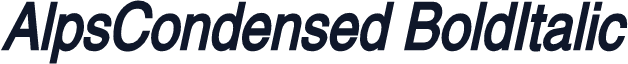 AlpsCondensed BoldItalic