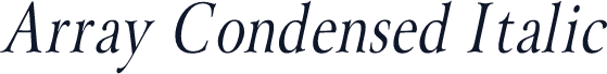 Array Condensed Italic