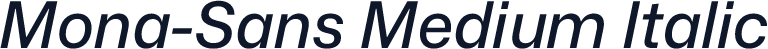 Mona-Sans Medium Italic