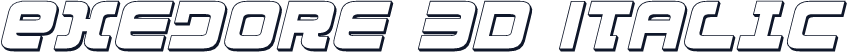 Exedore 3D Italic
