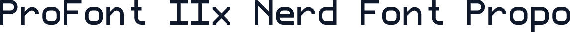 ProFont IIx Nerd Font Propo