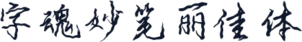 字魂妙笔丽佳体