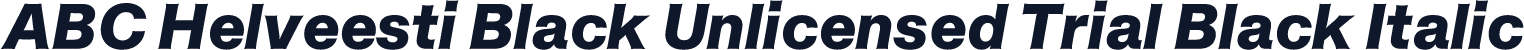 ABC Helveesti Black Unlicensed Trial Black Italic