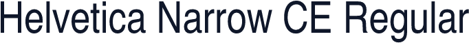 Helvetica Narrow CE Regular