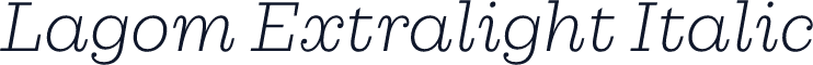 Lagom Extralight Italic