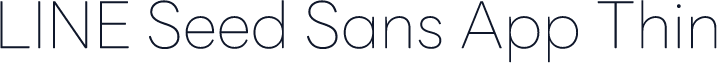 LINE Seed Sans App Thin
