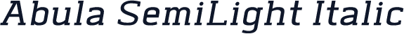 Abula SemiLight Italic