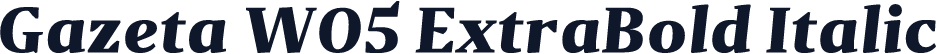 Gazeta W05 ExtraBold Italic