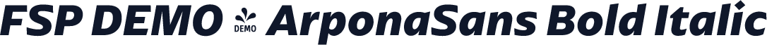 FSP DEMO - ArponaSans Bold Italic