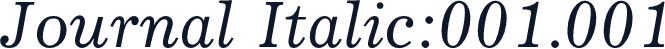 Journal Italic:001.001