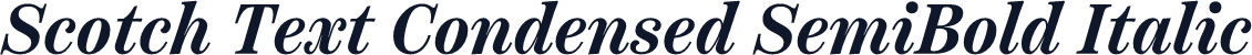 Scotch Text Condensed SemiBold Italic