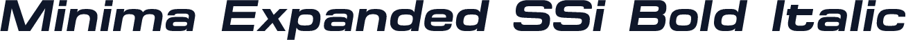 Minima Expanded SSi Bold Italic