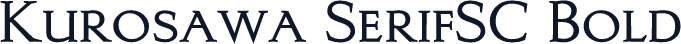 Kurosawa SerifSC Bold