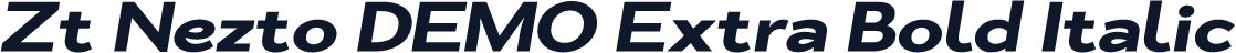 Zt Nezto DEMO Extra Bold Italic