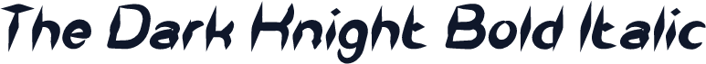 The Dark Knight Bold Italic