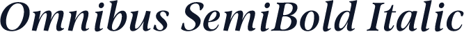 Omnibus SemiBold Italic