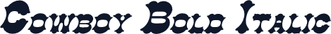 Cowboy Bold Italic