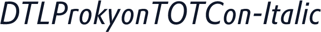 DTLProkyonTOTCon-Italic