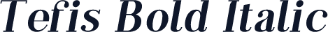 Tefis Bold Italic